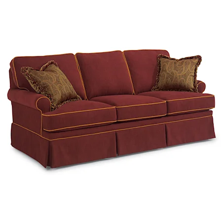 Stationary Sofa with Skirted Base